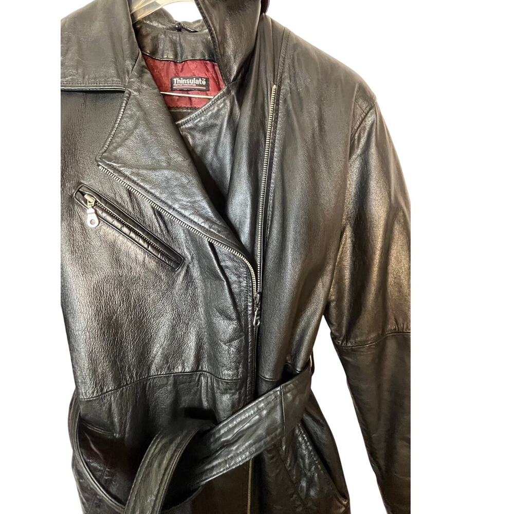 Wilsons Thinsulate Womens Black Leather Jacket | Med - Picture 6 of 10